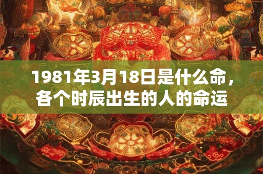 1981年3月18日是什么命,各个时辰出生的人的命运 1981年3月18日是什么命,各个时辰出生的人的命运