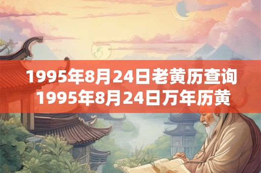 1995年8月24日老黄历查询 1995年8月24日万年历黄道吉日 1995年8月24日老黄历查询 1995年8月24日万年历黄道吉日
