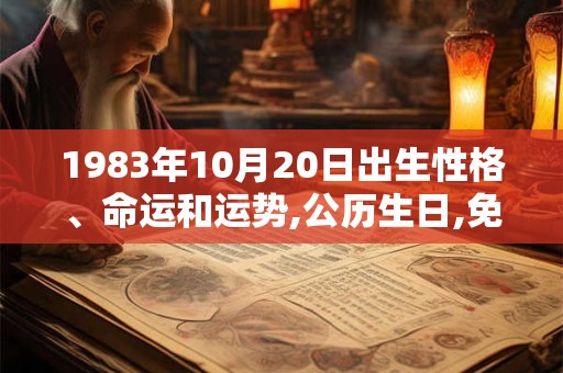 1983年10月20日出生性格、命运和运势,公历生日,免费算命 1983年10月20日出生性格、命运和运势,公历生日,免费算命