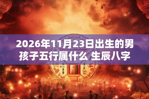 2026年11月23日出生的男孩子五行属什么 生辰八字取名 2026年11月23日出生的男孩子五行属什么 生辰八字取名