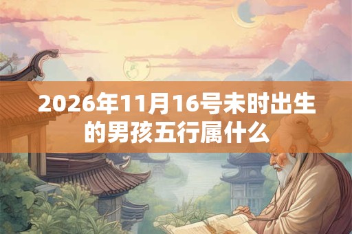 2026年11月16号未时出生的男孩五行属什么 2026年11月16号未时出生的男孩五行属什么