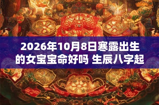 2026年10月8日寒露出生的女宝宝命好吗 生辰八字起名字