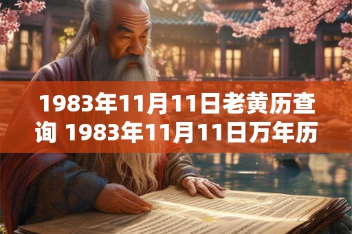 1983年11月11日老黄历查询 1983年11月11日万年历黄道吉日 1983年11月11日老黄历查询 1983年11月11日万年历黄道吉日