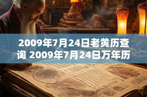 2009年7月24日老黄历查询 2009年7月24日万年历黄道吉日 2009年7月24日老黄历查询 2009年7月24日万年历黄道吉日