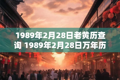 1989年2月28日老黄历查询 1989年2月28日万年历黄道吉日 1989年2月28日老黄历查询 1989年2月28日万年历黄道吉日