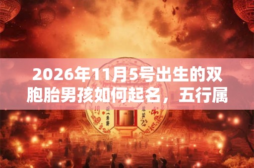 2026年11月5号出生的双胞胎男孩如何起名，五行属什么