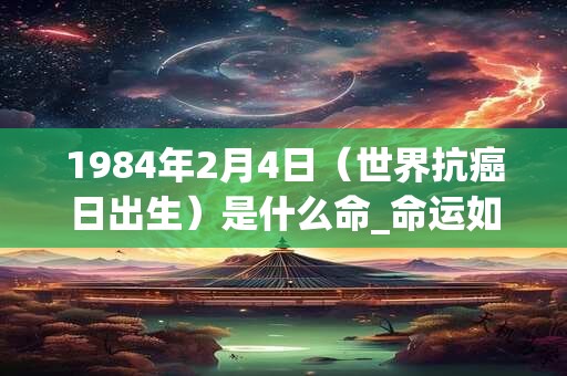 1984年2月4日（世界抗癌日出生）是什么命_命运如何