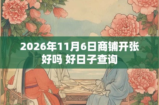 2026年11月6日商铺开张好吗 好日子查询 2026年11月6日商铺开张好吗 好日子查询
