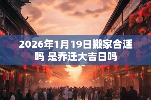 2026年1月19日搬家合适吗 是乔迁大吉日吗 2026年1月19日搬家合适吗 是乔迁大吉日吗