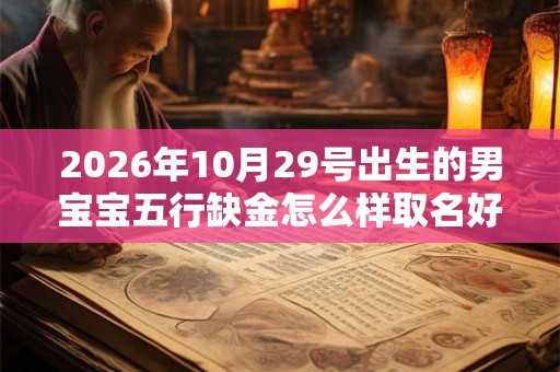 2026年10月29号出生的男宝宝五行缺金怎么样取名好