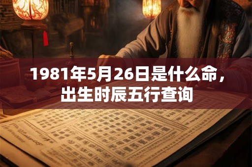1981年5月26日是什么命，出生时辰五行查询