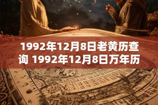 1992年12月8日老黄历查询 1992年12月8日万年历黄道吉日 1992年12月8日老黄历查询 1992年12月8日万年历黄道吉日