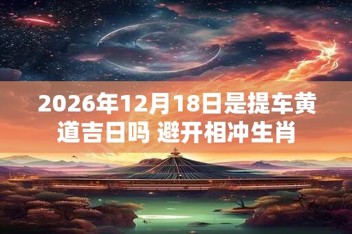 2026年12月18日是提车黄道吉日吗 避开相冲生肖