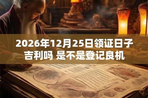 2026年12月25日领证日子吉利吗 是不是登记良机