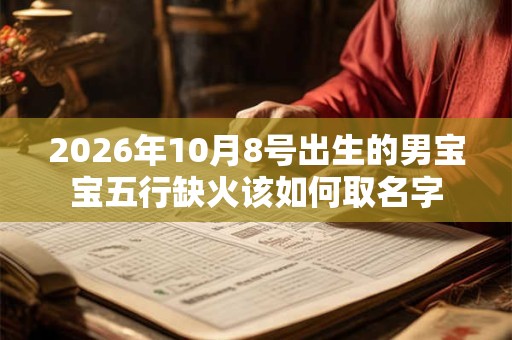 2026年10月8号出生的男宝宝五行缺火该如何取名字