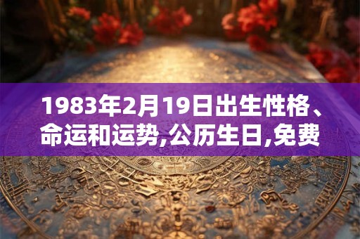 1983年2月19日出生性格、命运和运势,公历生日,免费算命 1983年2月19日出生性格、命运和运势,公历生日,免费算命