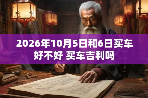 2026年10月5日和6日买车好不好 买车吉利吗