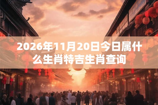 2026年11月20日今日属什么生肖特吉生肖查询