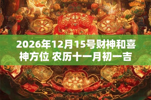 2026年12月15号财神和喜神方位 农历十一月初一吉时介绍