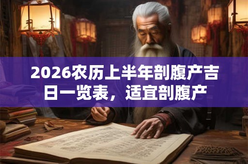 2026农历上半年剖腹产吉日一览表，适宜剖腹产