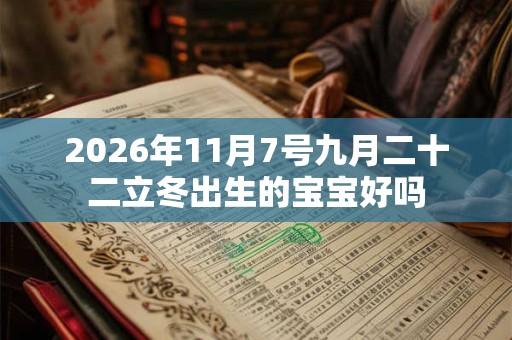 2026年11月7号九月二十二立冬出生的宝宝好吗