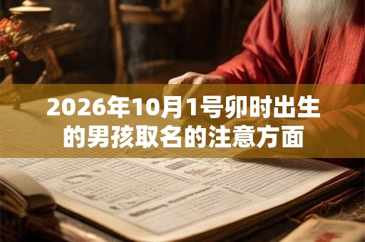 2026年10月1号卯时出生的男孩取名的注意方面