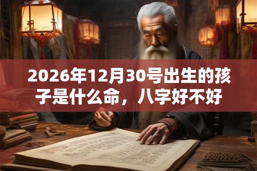 2026年12月30号出生的孩子是什么命,八字好不好 2026年12月30号出生的孩子是什么命,八字好不好