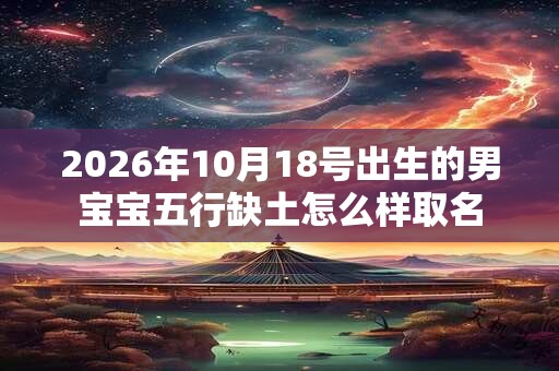 2026年10月18号出生的男宝宝五行缺土怎么样取名 2026年10月18号出生的男宝宝五行缺土怎么样取名