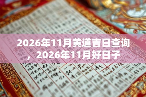 2026年11月黄道吉日查询,2026年11月好日子 2026年11月黄道吉日查询,2026年11月好日子
