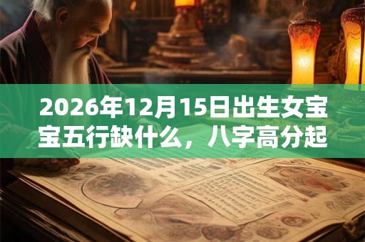 2026年12月15日出生女宝宝五行缺什么，八字高分起名字