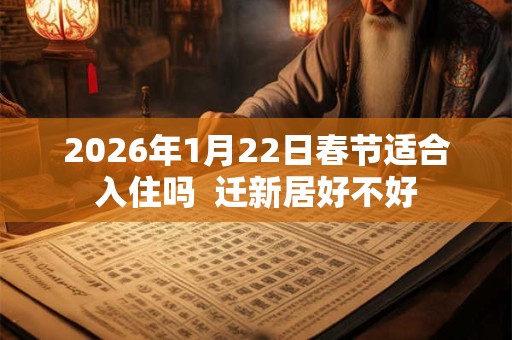 2026年1月22日春节适合入住吗 迁新居好不好 2026年1月22日春节适合入住吗 迁新居好不好