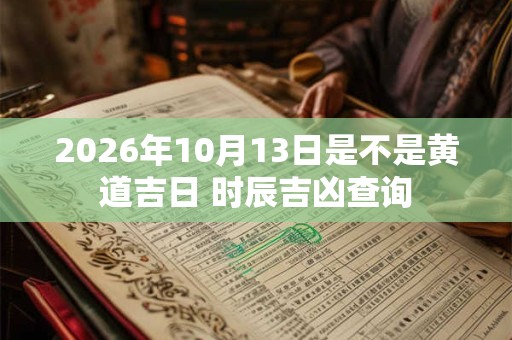 2026年10月13日是不是黄道吉日 时辰吉凶查询