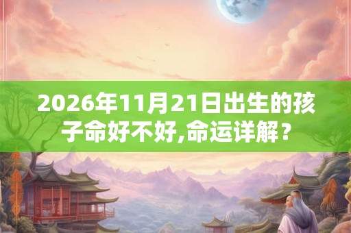 2026年11月21日出生的孩子命好不好,命运详解？
