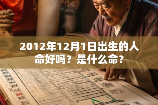 2012年12月1日出生的人命好吗？是什么命？