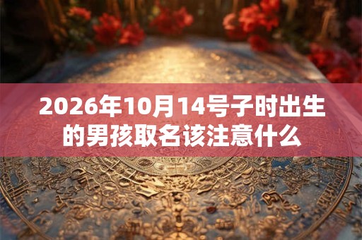 2026年10月14号子时出生的男孩取名该注意什么 2026年10月14号子时出生的男孩取名该注意什么