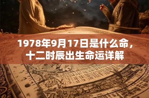 1978年9月17日是什么命,十二时辰出生命运详解 1978年9月17日是什么命,十二时辰出生命运详解