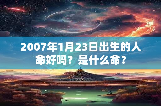 2007年1月23日出生的人命好吗?是什么命? 2007年1月23日出生的人命好吗?是什么命?