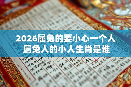 2026属兔的要小心一个人 属兔人的小人生肖是谁