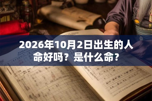 2026年10月2日出生的人命好吗?是什么命? 2026年10月2日出生的人命好吗?是什么命?