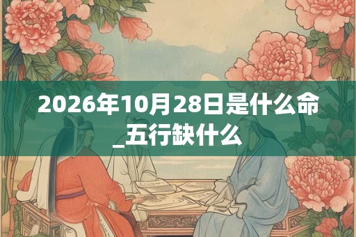 2026年10月28日是什么命_五行缺什么