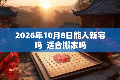 2026年10月8日能入新宅吗  适合搬家吗