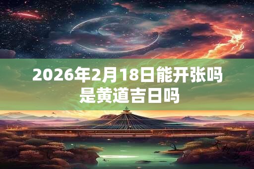 2026年2月18日能开张吗 是黄道吉日吗 2026年2月18日能开张吗 是黄道吉日吗