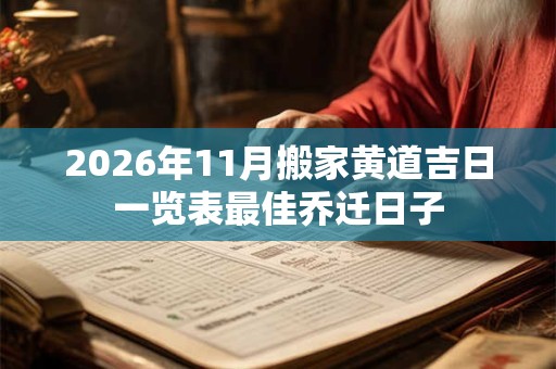 2026年11月搬家黄道吉日一览表最佳乔迁日子 2026年11月搬家黄道吉日一览表最佳乔迁日子