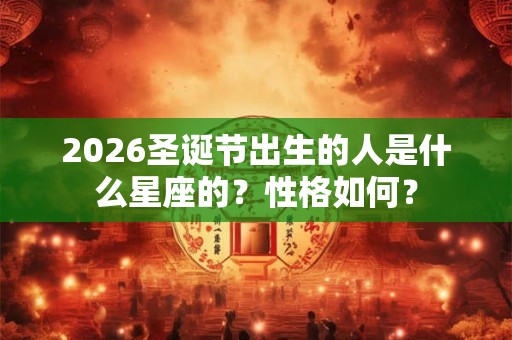 2026圣诞节出生的人是什么星座的?性格如何? 2026圣诞节出生的人是什么星座的?性格如何?