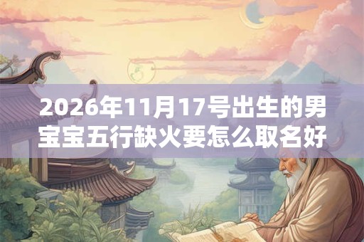 2026年11月17号出生的男宝宝五行缺火要怎么取名好