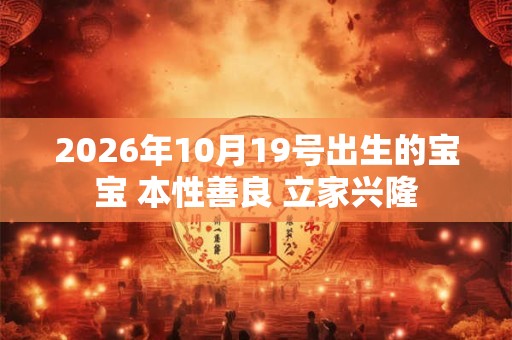 2026年10月19号出生的宝宝 本性善良 立家兴隆