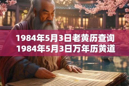 1984年5月3日老黄历查询 1984年5月3日万年历黄道吉日 1984年5月3日老黄历查询 1984年5月3日万年历黄道吉日
