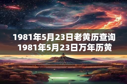 1981年5月23日老黄历查询 1981年5月23日万年历黄道吉日 1981年5月23日老黄历查询 1981年5月23日万年历黄道吉日