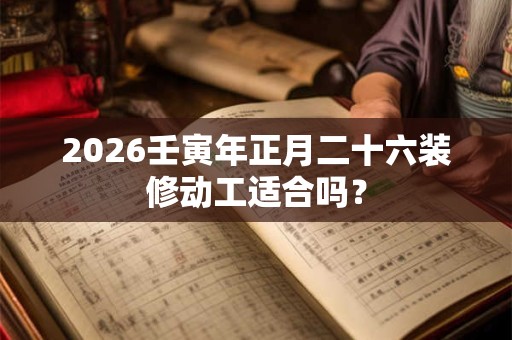 2026壬寅年正月二十六装修动工适合吗？