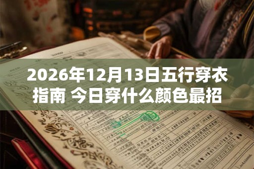 2026年12月13日五行穿衣指南 今日穿什么颜色最招财 2026年12月13日五行穿衣指南 今日穿什么颜色最招财